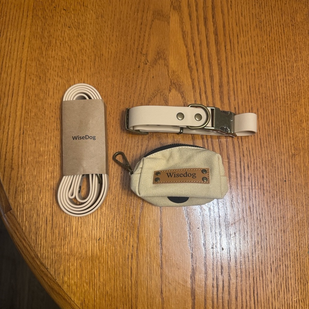 Cream Leather Belt with Gold Buckle